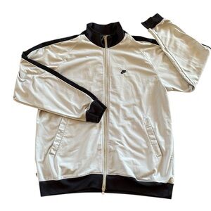 Nike Gray and Black Trim Swoosh Lined Track Jacket Size XL